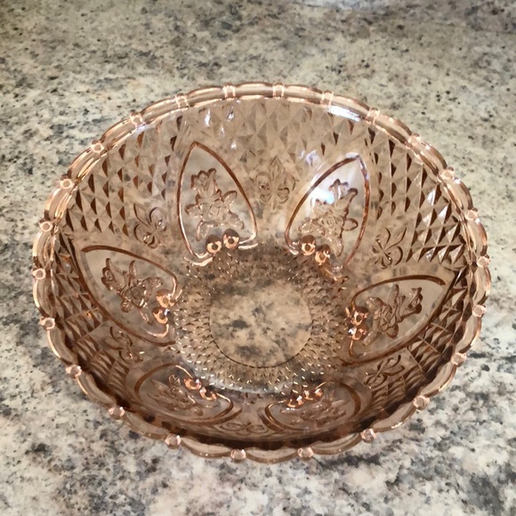 Dining Cabbage Rose Depression Glass Bowl Poshmark